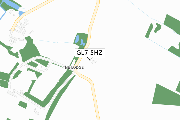 GL7 5HZ map - large scale - OS Open Zoomstack (Ordnance Survey)