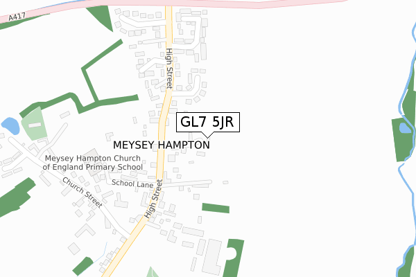 GL7 5JR map - large scale - OS Open Zoomstack (Ordnance Survey)