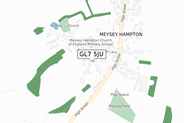 GL7 5JU map - large scale - OS Open Zoomstack (Ordnance Survey)