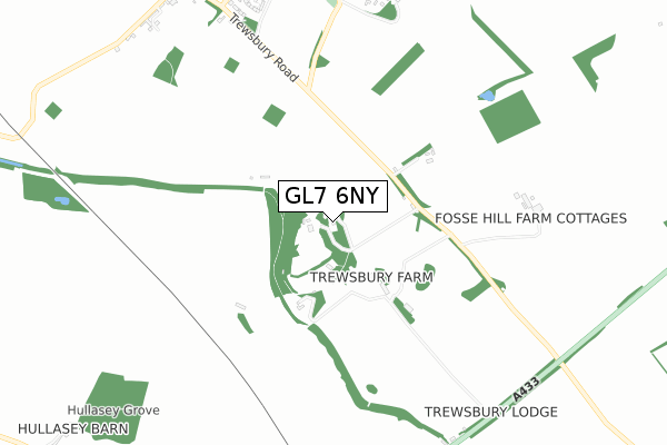 GL7 6NY map - small scale - OS Open Zoomstack (Ordnance Survey)