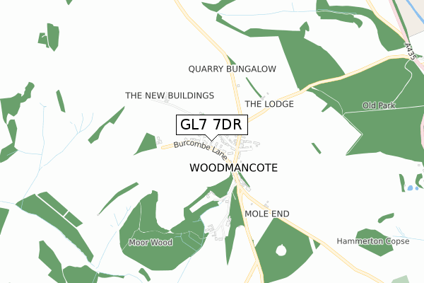 GL7 7DR map - small scale - OS Open Zoomstack (Ordnance Survey) GL7 7DR map - small scale - OS Open Zoomstack (Ordnance Survey)