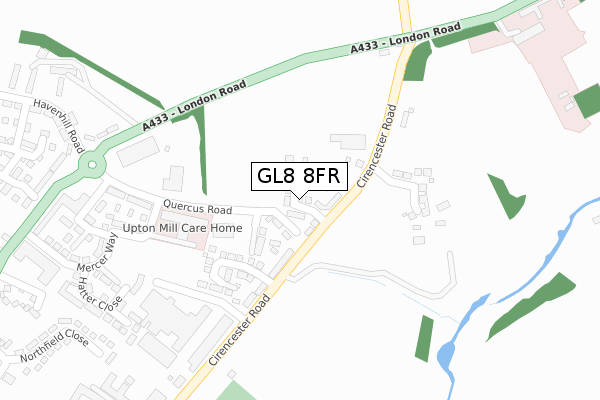 GL8 8FR map - large scale - OS Open Zoomstack (Ordnance Survey) GL8 8FR map - large scale - OS Open Zoomstack (Ordnance Survey)