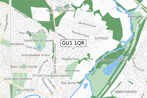 GU1 1QR map - small scale - OS Open Zoomstack (Ordnance Survey) GU1 1QR map - small scale - OS Open Zoomstack (Ordnance Survey)