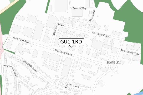 GU1 1RD map - large scale - OS Open Zoomstack (Ordnance Survey) GU1 1RD map - large scale - OS Open Zoomstack (Ordnance Survey)