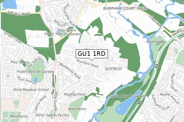 GU1 1RD map - small scale - OS Open Zoomstack (Ordnance Survey) GU1 1RD map - small scale - OS Open Zoomstack (Ordnance Survey)