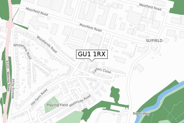 GU1 1RX map - large scale - OS Open Zoomstack (Ordnance Survey) GU1 1RX map - large scale - OS Open Zoomstack (Ordnance Survey)