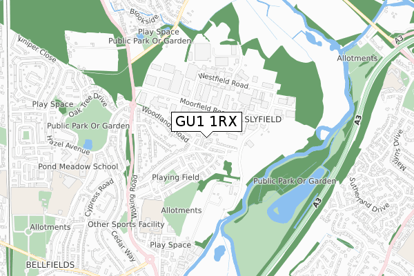 GU1 1RX map - small scale - OS Open Zoomstack (Ordnance Survey) GU1 1RX map - small scale - OS Open Zoomstack (Ordnance Survey)
