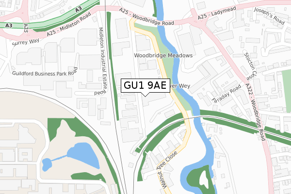 GU1 9AE map - large scale - OS Open Zoomstack (Ordnance Survey) GU1 9AE map - large scale - OS Open Zoomstack (Ordnance Survey)
