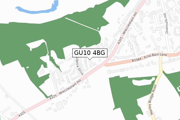 GU10 4BG map - large scale - OS Open Zoomstack (Ordnance Survey)