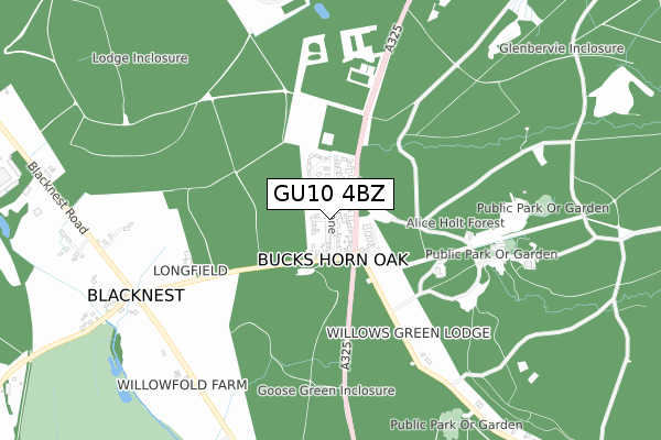 GU10 4BZ map - small scale - OS Open Zoomstack (Ordnance Survey) GU10 4BZ map - small scale - OS Open Zoomstack (Ordnance Survey)