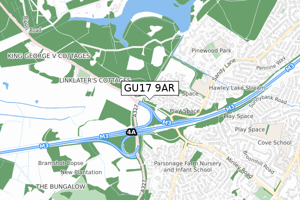 GU17 9AR map - small scale - OS Open Zoomstack (Ordnance Survey) GU17 9AR map - small scale - OS Open Zoomstack (Ordnance Survey)