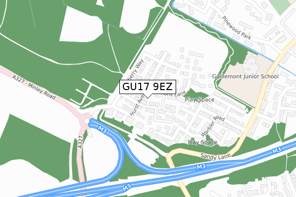 GU17 9EZ map - large scale - OS Open Zoomstack (Ordnance Survey) GU17 9EZ map - large scale - OS Open Zoomstack (Ordnance Survey)