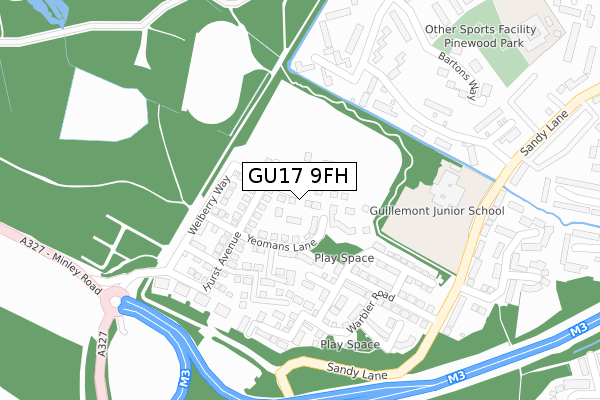 GU17 9FH map - large scale - OS Open Zoomstack (Ordnance Survey) GU17 9FH map - large scale - OS Open Zoomstack (Ordnance Survey)