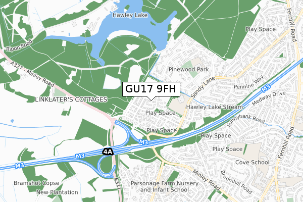GU17 9FH map - small scale - OS Open Zoomstack (Ordnance Survey) GU17 9FH map - small scale - OS Open Zoomstack (Ordnance Survey)