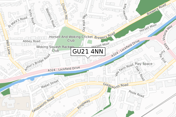 GU21 4NN map - large scale - OS Open Zoomstack (Ordnance Survey)