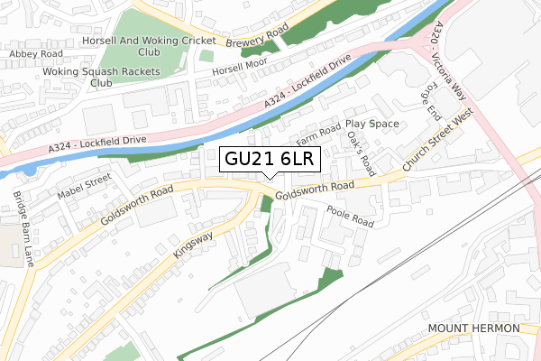 GU21 6LR map - large scale - OS Open Zoomstack (Ordnance Survey)