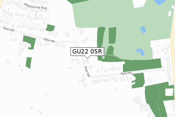 GU22 0SR map - large scale - OS Open Zoomstack (Ordnance Survey)