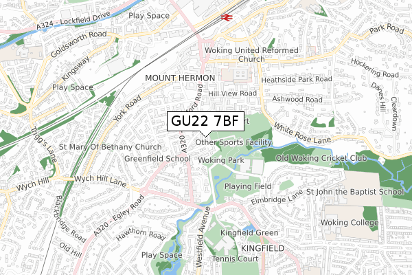 GU22 7BF map - small scale - OS Open Zoomstack (Ordnance Survey) GU22 7BF map - small scale - OS Open Zoomstack (Ordnance Survey)