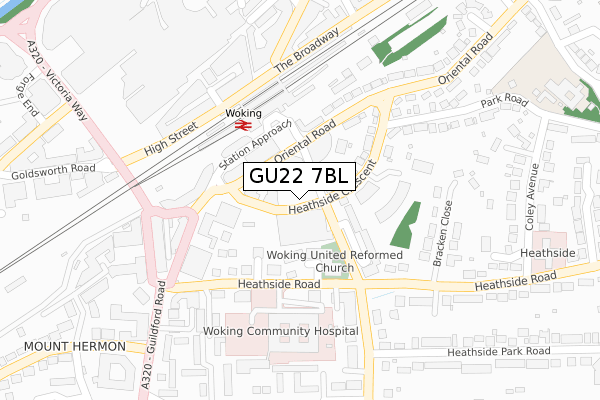 GU22 7BL map - large scale - OS Open Zoomstack (Ordnance Survey) GU22 7BL map - large scale - OS Open Zoomstack (Ordnance Survey)