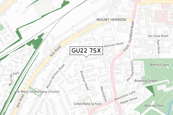GU22 7SX map - large scale - OS Open Zoomstack (Ordnance Survey) GU22 7SX map - large scale - OS Open Zoomstack (Ordnance Survey)