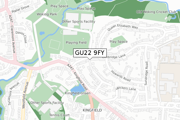 GU22 9FY map - large scale - OS Open Zoomstack (Ordnance Survey) GU22 9FY map - large scale - OS Open Zoomstack (Ordnance Survey)