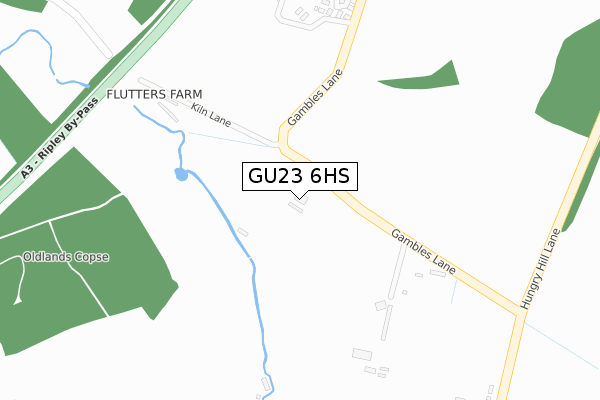 GU23 6HS map - large scale - OS Open Zoomstack (Ordnance Survey)