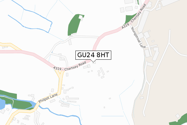 GU24 8HT map - large scale - OS Open Zoomstack (Ordnance Survey)