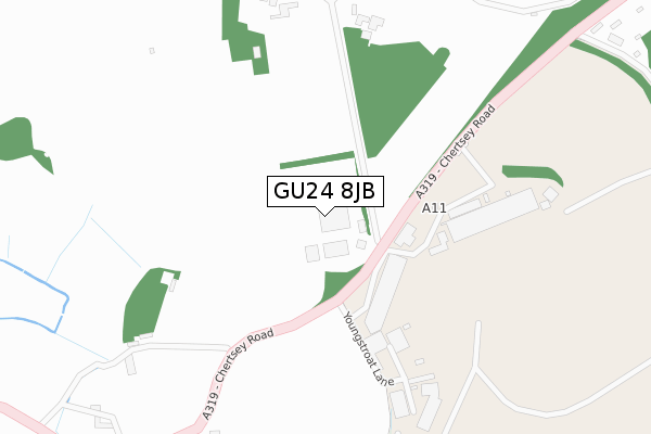 GU24 8JB map - large scale - OS Open Zoomstack (Ordnance Survey)