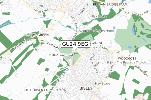 GU24 9EG map - small scale - OS Open Zoomstack (Ordnance Survey) GU24 9EG map - small scale - OS Open Zoomstack (Ordnance Survey)