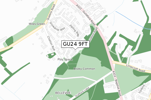 GU24 9FT map - large scale - OS Open Zoomstack (Ordnance Survey) GU24 9FT map - large scale - OS Open Zoomstack (Ordnance Survey)