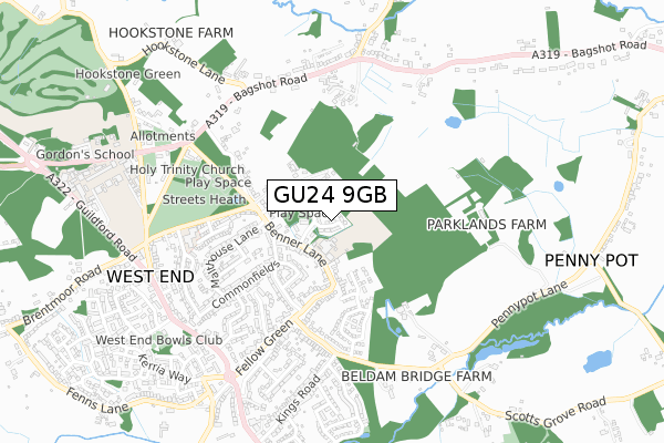 GU24 9GB map - small scale - OS Open Zoomstack (Ordnance Survey) GU24 9GB map - small scale - OS Open Zoomstack (Ordnance Survey)