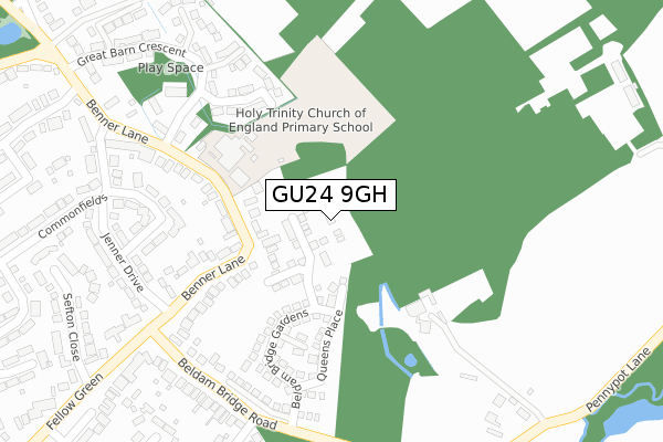 GU24 9GH map - large scale - OS Open Zoomstack (Ordnance Survey) GU24 9GH map - large scale - OS Open Zoomstack (Ordnance Survey)