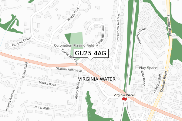 GU25 4AG maps, stats, and open data