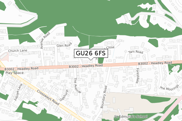 GU26 6FS map - large scale - OS Open Zoomstack (Ordnance Survey) GU26 6FS map - large scale - OS Open Zoomstack (Ordnance Survey)