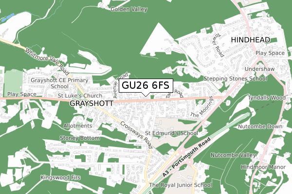 GU26 6FS map - small scale - OS Open Zoomstack (Ordnance Survey) GU26 6FS map - small scale - OS Open Zoomstack (Ordnance Survey)