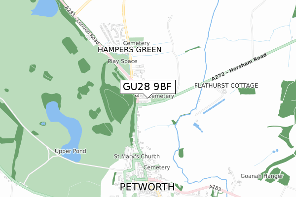 GU28 9BF map - small scale - OS Open Zoomstack (Ordnance Survey) GU28 9BF map - small scale - OS Open Zoomstack (Ordnance Survey)
