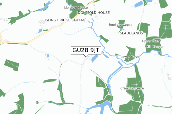 GU28 9JT map - small scale - OS Open Zoomstack (Ordnance Survey) GU28 9JT map - small scale - OS Open Zoomstack (Ordnance Survey)