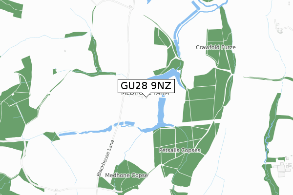 GU28 9NZ map - small scale - OS Open Zoomstack (Ordnance Survey) GU28 9NZ map - small scale - OS Open Zoomstack (Ordnance Survey)