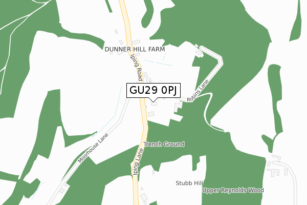 GU29 0PJ map - large scale - OS Open Zoomstack (Ordnance Survey)