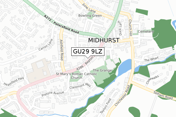 GU29 9LZ map - large scale - OS Open Zoomstack (Ordnance Survey) GU29 9LZ map - large scale - OS Open Zoomstack (Ordnance Survey)