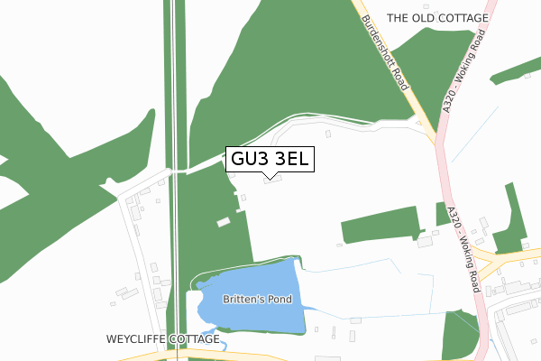 GU3 3EL map - large scale - OS Open Zoomstack (Ordnance Survey) GU3 3EL map - large scale - OS Open Zoomstack (Ordnance Survey)