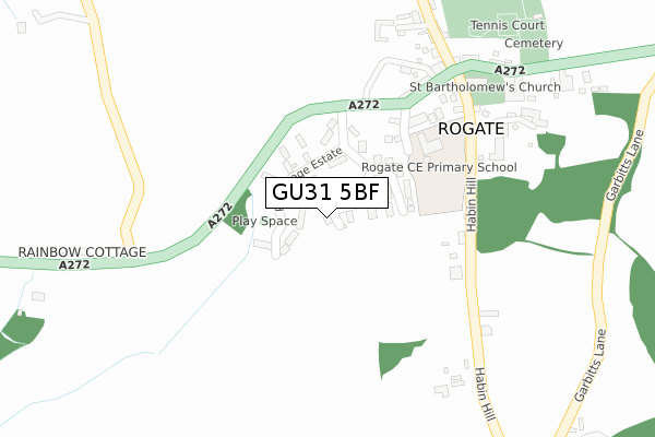 GU31 5BF map - large scale - OS Open Zoomstack (Ordnance Survey) GU31 5BF map - large scale - OS Open Zoomstack (Ordnance Survey)