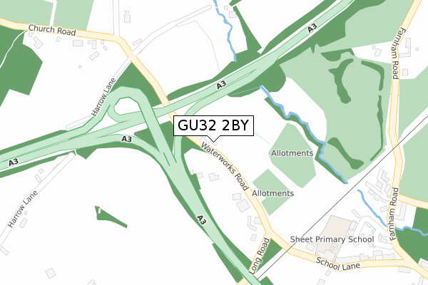 GU32 2BY map - large scale - OS Open Zoomstack (Ordnance Survey)