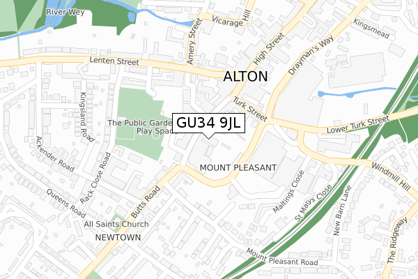 GU34 9JL map - large scale - OS Open Zoomstack (Ordnance Survey) GU34 9JL map - large scale - OS Open Zoomstack (Ordnance Survey)