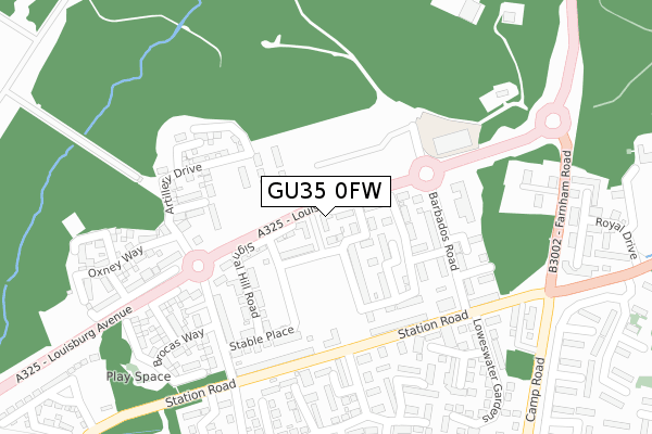 GU35 0FW map - large scale - OS Open Zoomstack (Ordnance Survey) GU35 0FW map - large scale - OS Open Zoomstack (Ordnance Survey)