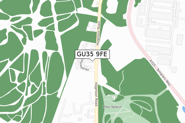 GU35 9FE map - large scale - OS Open Zoomstack (Ordnance Survey) GU35 9FE map - large scale - OS Open Zoomstack (Ordnance Survey)