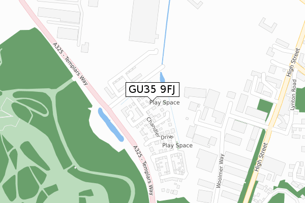 GU35 9FJ map - large scale - OS Open Zoomstack (Ordnance Survey) GU35 9FJ map - large scale - OS Open Zoomstack (Ordnance Survey)
