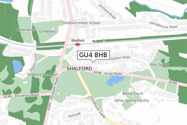 GU4 8HB map - large scale - OS Open Zoomstack (Ordnance Survey) GU4 8HB map - large scale - OS Open Zoomstack (Ordnance Survey)