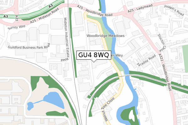 GU4 8WQ map - large scale - OS Open Zoomstack (Ordnance Survey) GU4 8WQ map - large scale - OS Open Zoomstack (Ordnance Survey)