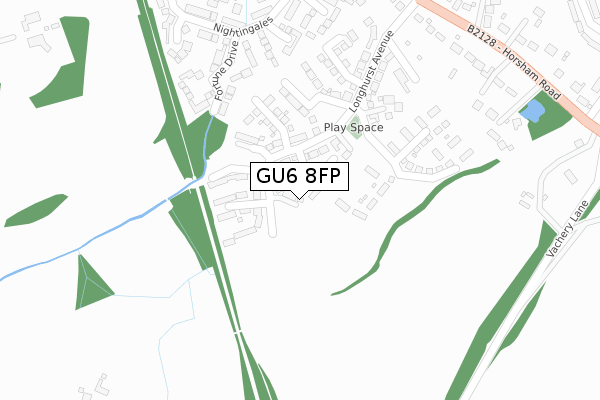 GU6 8FP map - large scale - OS Open Zoomstack (Ordnance Survey) GU6 8FP map - large scale - OS Open Zoomstack (Ordnance Survey)